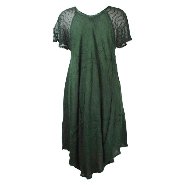 Robe Asymétrique Fluide Barla Vert Bouteille