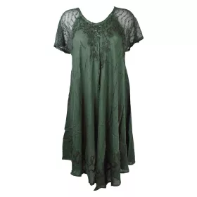 Robe Asymétrique Fluide Barla Vert Bouteille