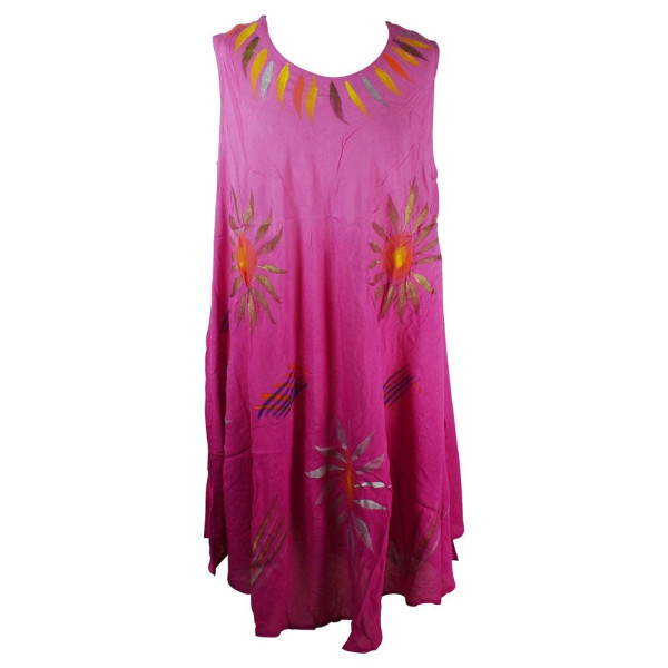 Robe Plage Nagda voile peint Floral