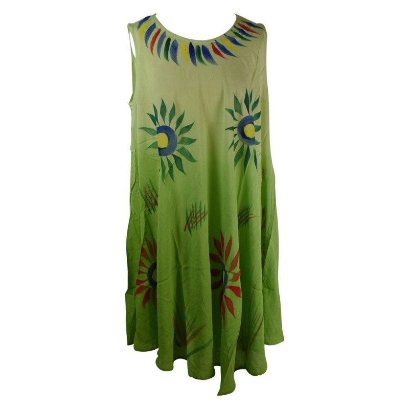Robe Plage Nagda voile peint Floral