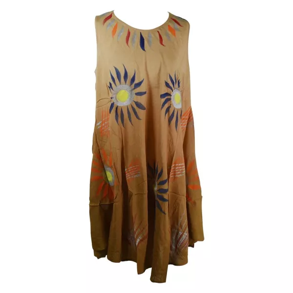 Robe Plage Nagda voile peint Floral