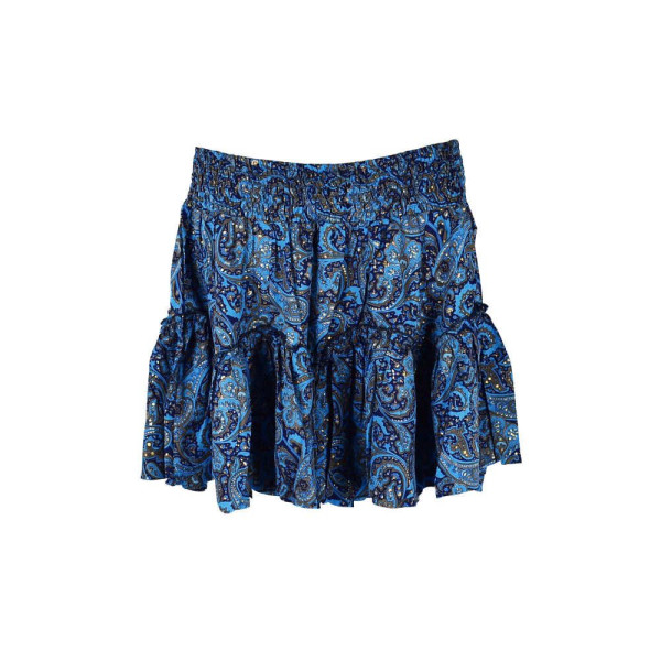 Jupe Courte a Volant Motif Cachemire
