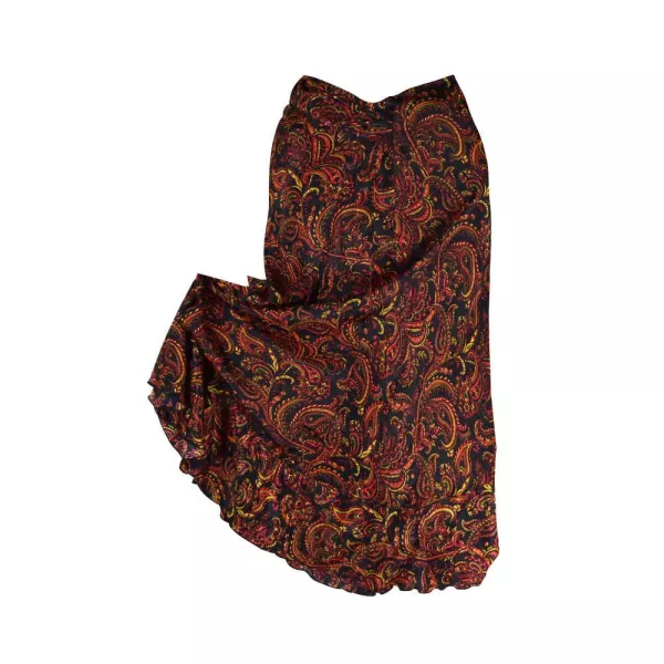 Jupe Portefeuille Midi Motif Cachemire