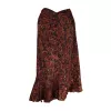 Jupe Portefeuille Midi Motif Cachemire