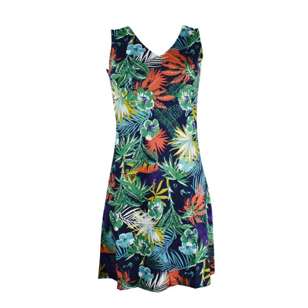 Robe Courte Imprimé Tropical