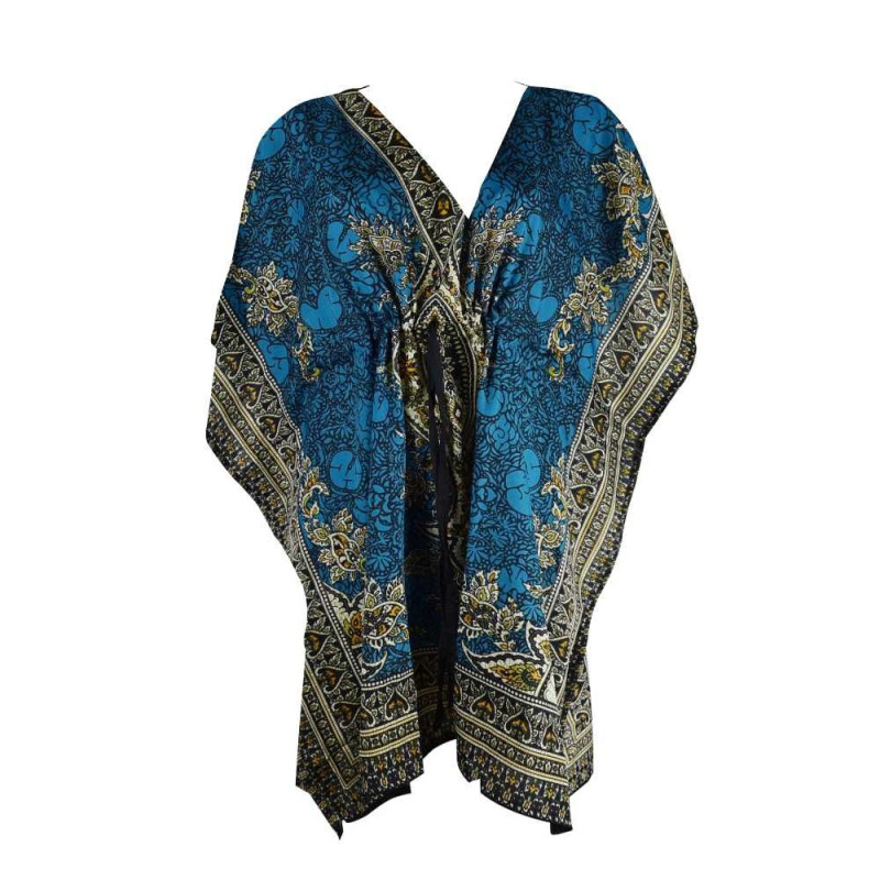 Caftan Court Turquoise Motif Oriental