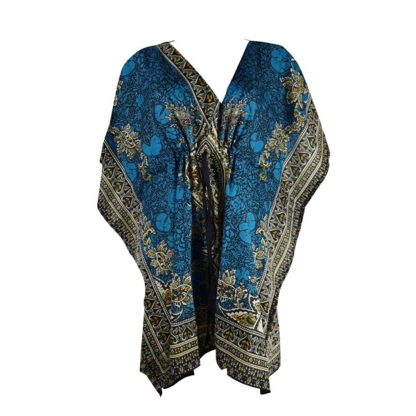Caftan Court Turquoise Motif Oriental