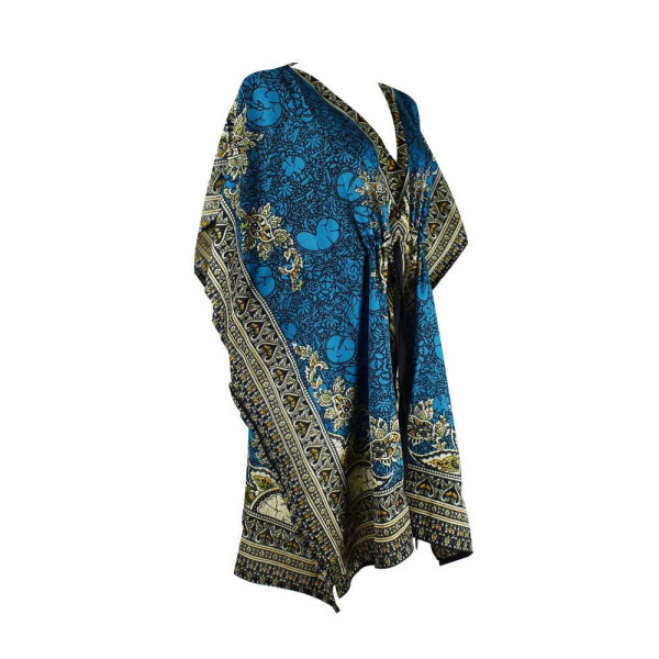 Caftan Court Turquoise Motif Oriental