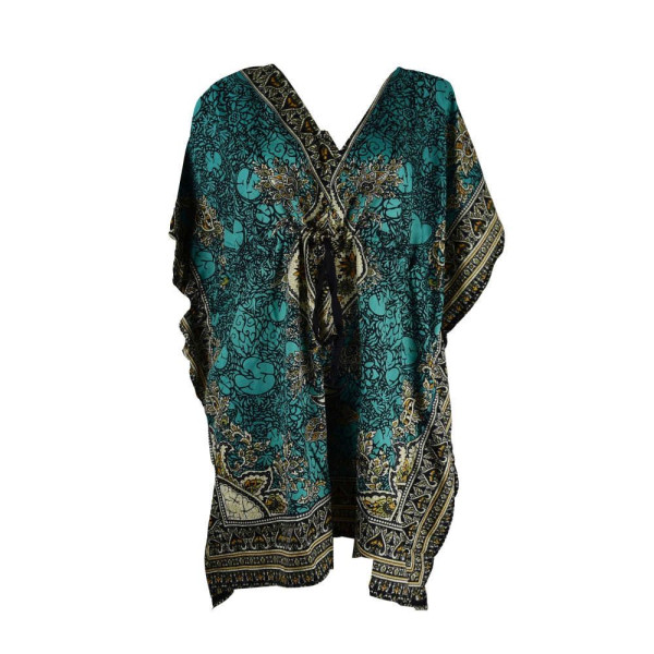 Caftan Court Turquoise Motif Oriental