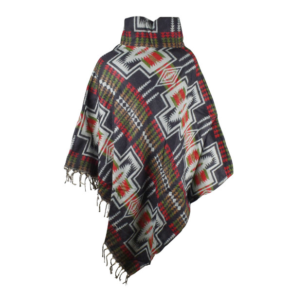 Poncho Femme Col Boule