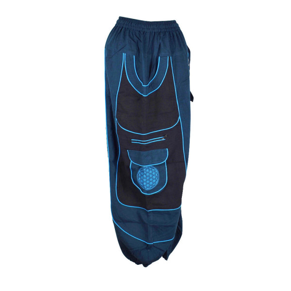Pantalon Semo Coupe Ample Bleu Pétrole