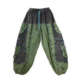 Pantalon Chimra Coton Délavé Vert