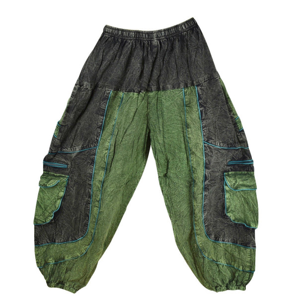 Pantalon Chimra Coton Délavé Vert