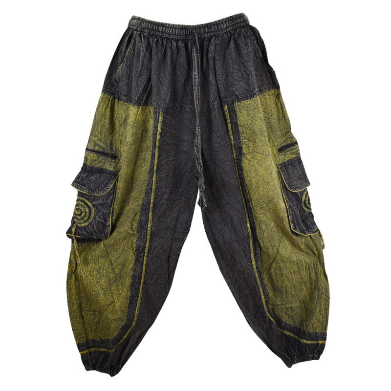 Pantalon Stonewash Ample Dhongai