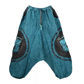 Sarouel Délavé Chilpi Turquoise