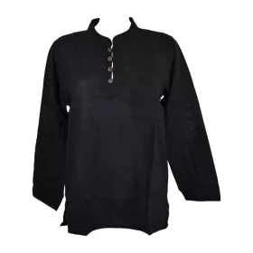 Chemise Homme Coton Khadi Ton Noir