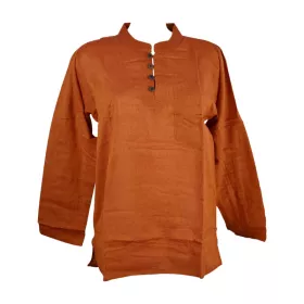 Chemise Homme Coton Khadi Orange