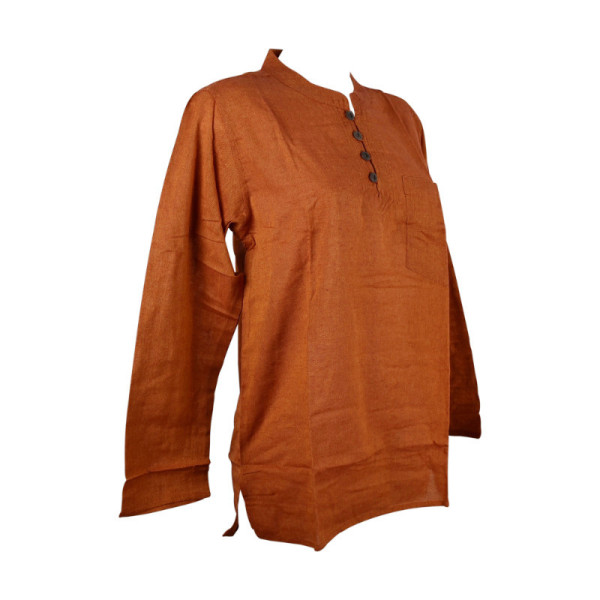 Chemise Homme Coton Khadi Orange