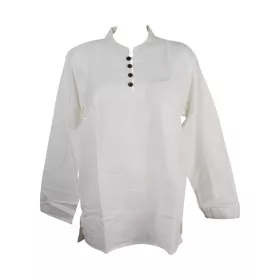 Chemise Homme Coton Khadi Blanc