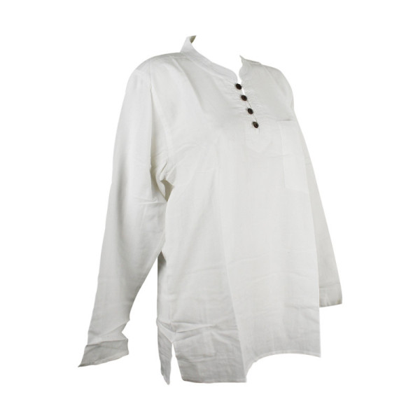 Chemise Homme Coton Khadi Blanc