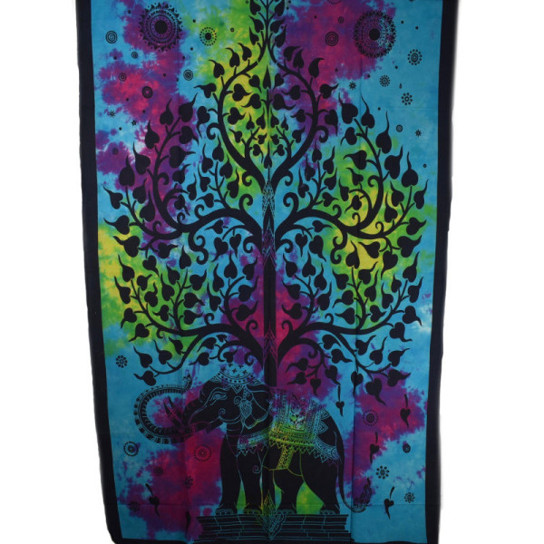 Tenture Eléphant Tree BC23-24 Multicolore