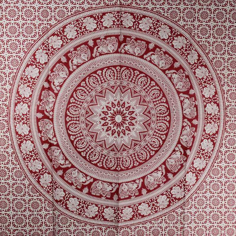 Tenture Mandalas BC23-44 Bordeaux