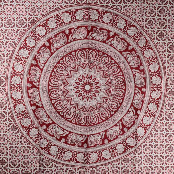 Tenture Mandalas BC23-44 Bordeaux