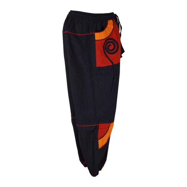 Pantalon Mixte Satna Ethnique Noir et Rouge