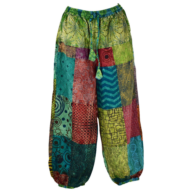 Pantalon Patch Bhokar Multicolore Vert