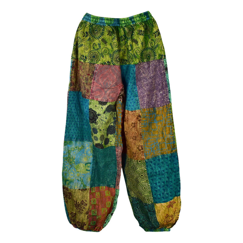 Pantalon Patch Bhokar Multicolore Vert