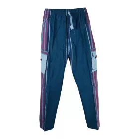 Pantalon Coton Artsanal Khaddar du Népal Bleu