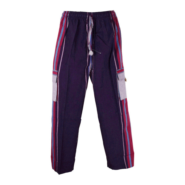 Pantalon Coton Artsanal Khaddar du Népal Violet