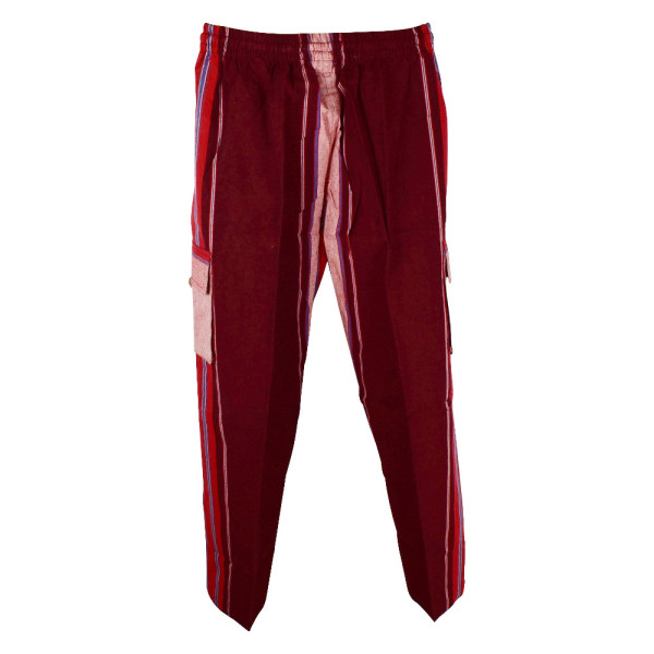 Pantalon Artsanal Khaddar du Népal Bordeaux