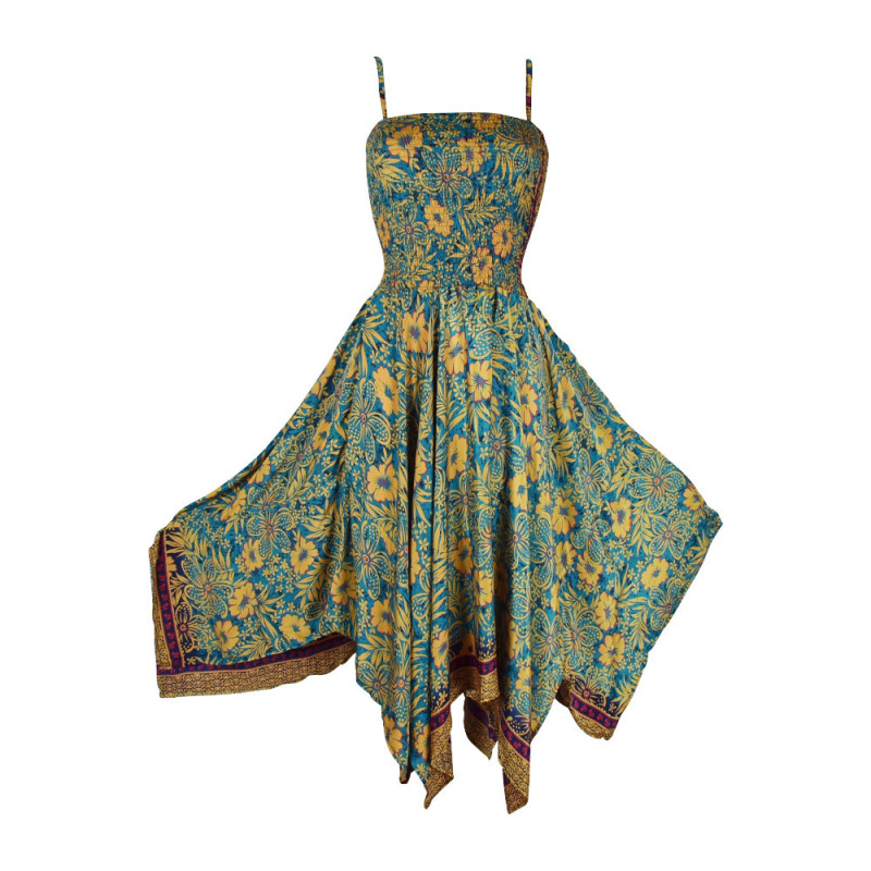 Robe Longue Umra Asymetrique et Smocks - F