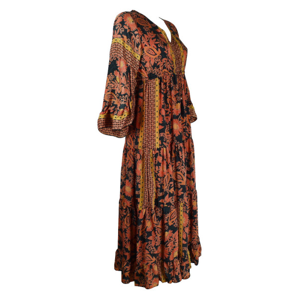 Robe Longue Hiwara Imprimée - A