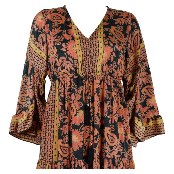 Robe Longue Hiwara Imprimée - A