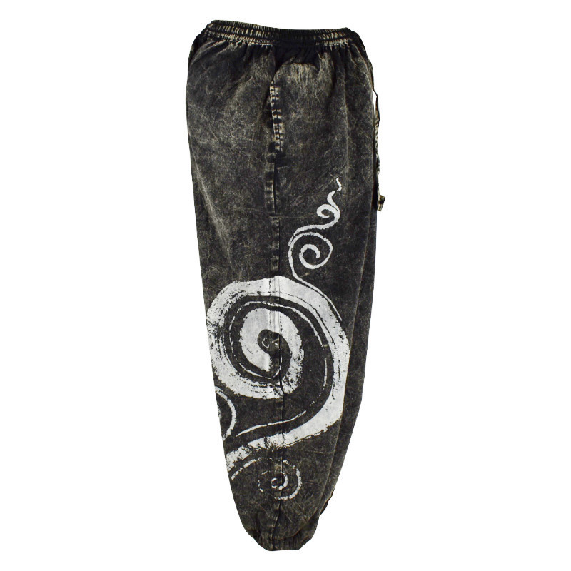 Pantalon Kalani Coton fin Délavé Noir