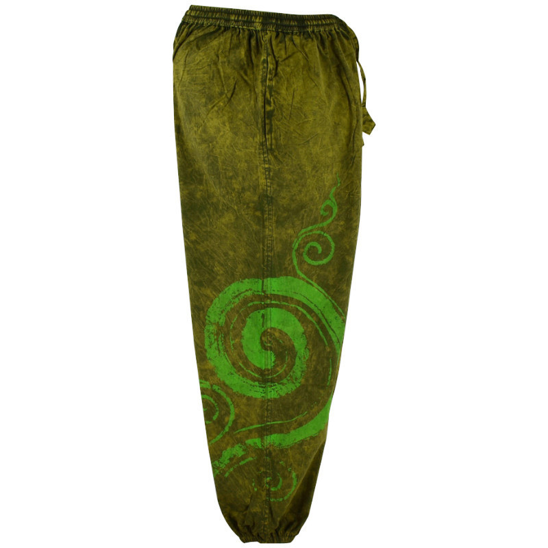 Pantalon Kalani Coton fin Délavé Vert