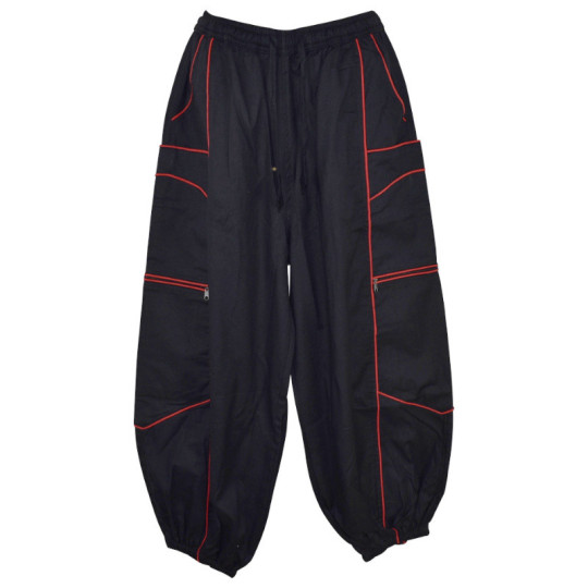 Pantalon Kharwa mixte Noir avec Liseré Rouge