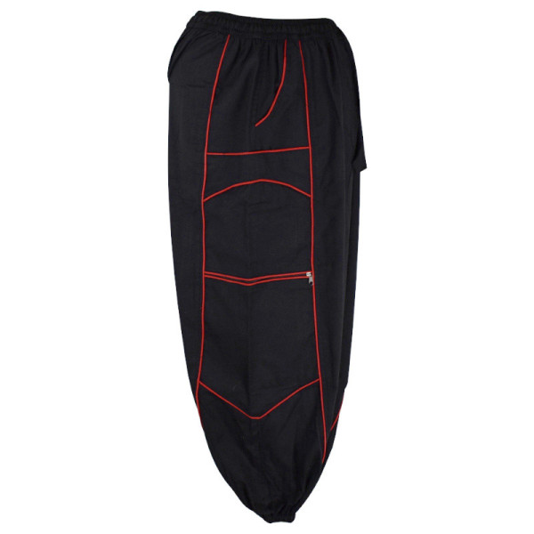 Pantalon Kharwa mixte Noir avec Liseré Rouge