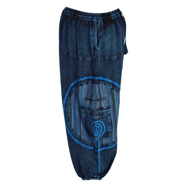 Sarouel Mixte Tie-Dye Shivna Noir et Bleu