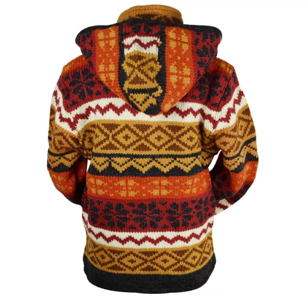 Veste Barud Artisanale - 100% Laine du Népal & Doublée Polaire