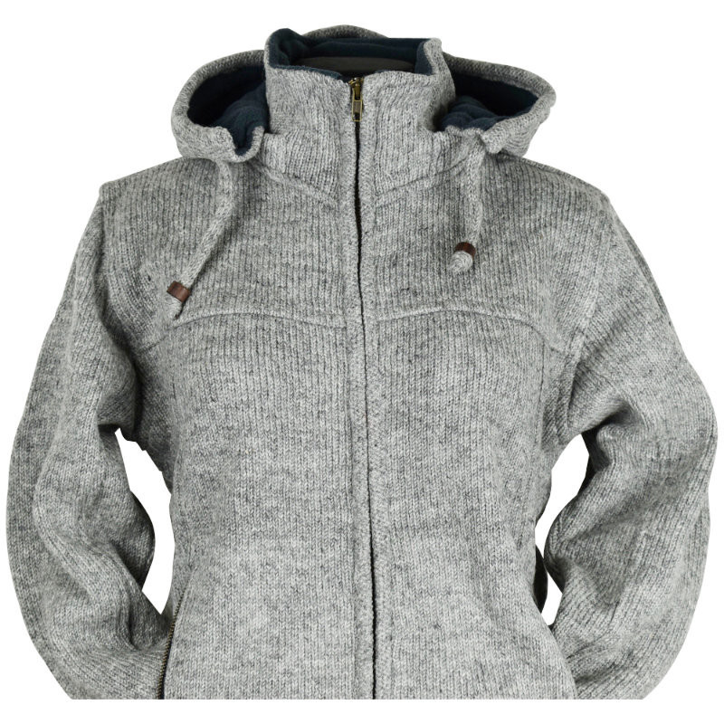 Veste Pipari Laine Tricotée Capuche Amovible