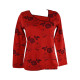 T-Shirt Upla Maille Jersey Rouge Floral
