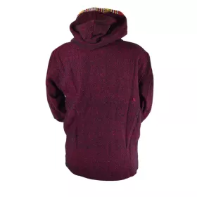 Veste Tapar Coton tramé Deux Fils Bordeaux et Noir