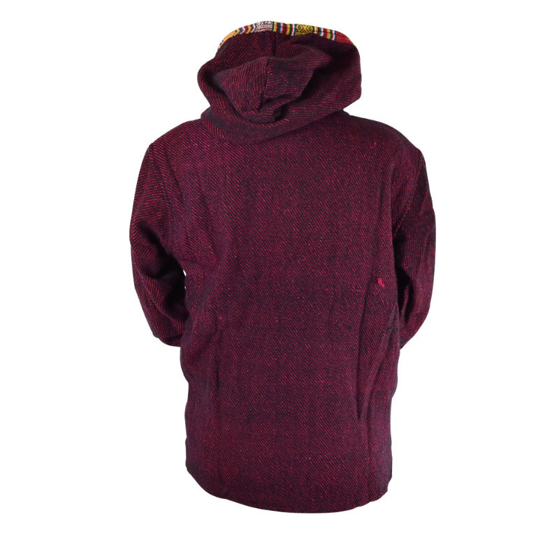 Veste Tapar Coton tramé Deux Fils Bordeaux et Noir