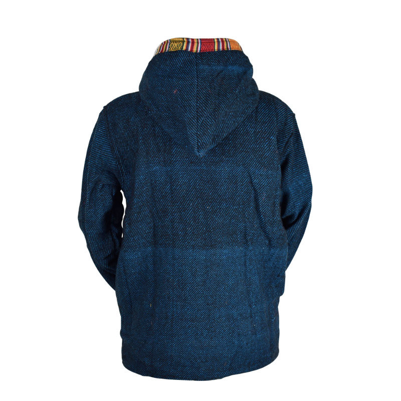Veste Tapar Coton tramé Deux Fils Bleu et Noir
