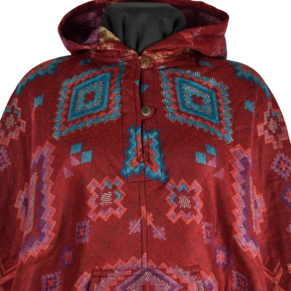 Poncho Femme Pitha Ton Bordeaux
