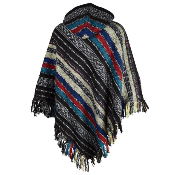 Poncho Coton Peigné Juwani Multicolore