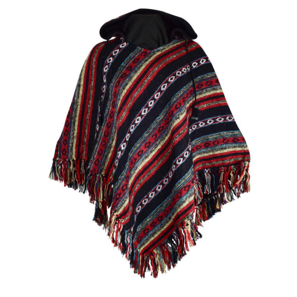 Poncho Coton Peigné Kamod Multicolore